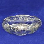 Load image into Gallery viewer, Glass Serving Platter Tray Embossed Bottom Fruit Design Handles Braided Edge
