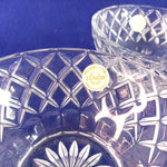 Load image into Gallery viewer, Lenox Bowl Crystal Diamond Criss Cross 5&quot; Dia Original Decal Vintage Set of 3
