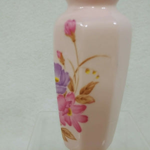 Bud Vase Small Jug Hand Painted Ferns Floral Artisan Pottery Vintage Collectible