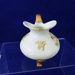 Load image into Gallery viewer, Creamer Pitcher Footed Hand Painted Gold Trim Floral Collectible Vintage
