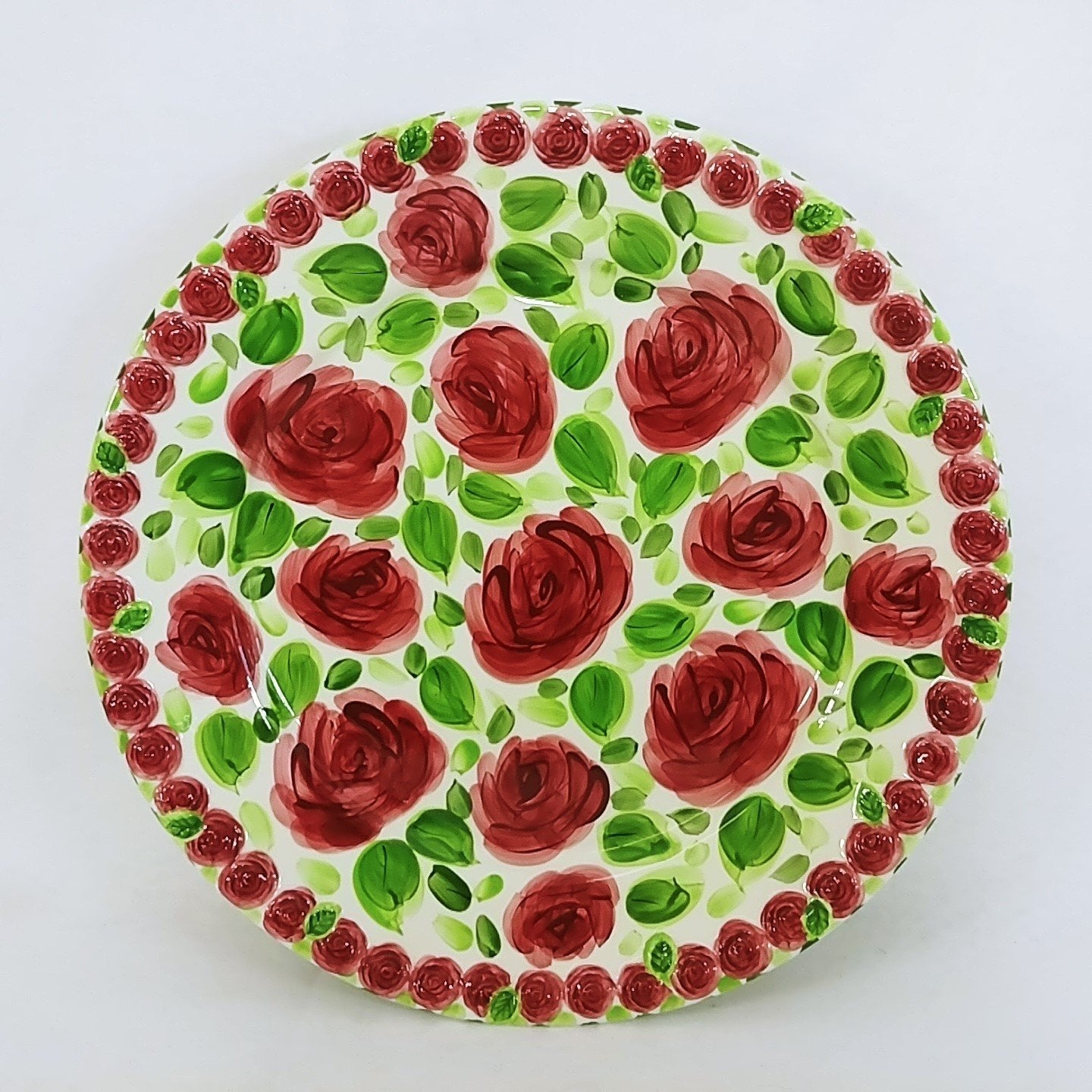 Serving Platter Emily Rose by Don Swanson Tabletops Unlimited 16"