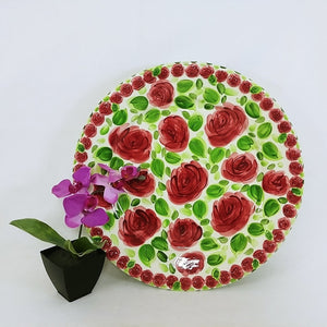 Serving Platter Emily Rose by Don Swanson Tabletops Unlimited 16"