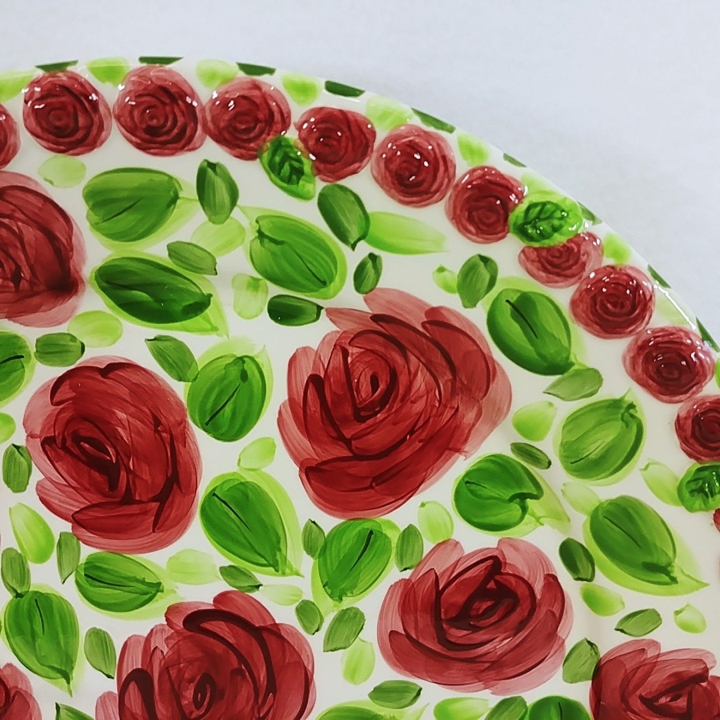 Serving Platter Emily Rose by Don Swanson Tabletops Unlimited 16"