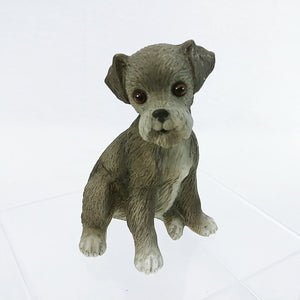 Dog Schnauzer Puppy Figurine by Lefton Orig Decal Hallmarked 1985