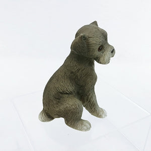 Dog Schnauzer Puppy Figurine by Lefton Orig Decal Hallmarked 1985
