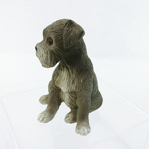 Dog Schnauzer Puppy Figurine by Lefton Orig Decal Hallmarked 1985