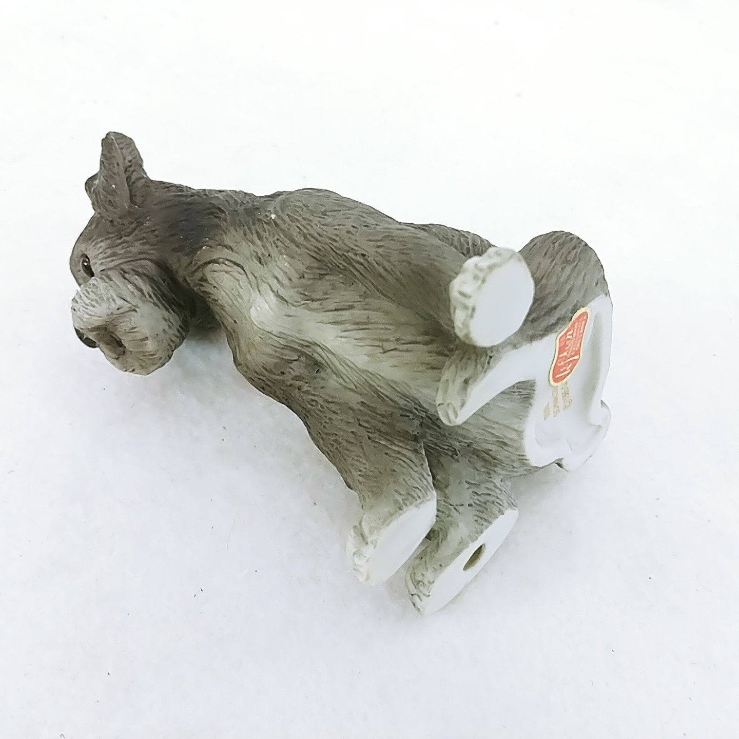 Dog Schnauzer Puppy Figurine by Lefton Orig Decal Hallmarked 1985