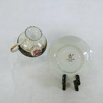 Load image into Gallery viewer, Royal Crown Footed Teacup Saucer Victorian Courting Couple Vintage #2852
