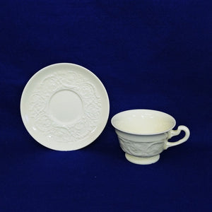 Wedgwood Teacup Saucer Patrician Pattern Porcelain Ivory Collectible Vintage