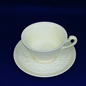 Wedgwood Teacup Saucer Patrician Pattern Porcelain Ivory Collectible Vintage