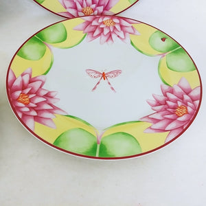 Dinner Plates Leaps & Bounds by Jay Willfred Dragonfly Artist Leslie Sattler