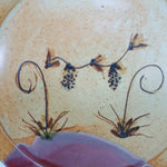 Load image into Gallery viewer, Platter Serving Tray Earth Tone Florals Artisan Made Signed Dated 13.5&quot; Dia
