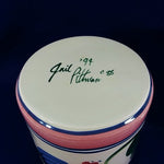 Load image into Gallery viewer, Canister Extra Large Gail Pittman Novak Pattern Vintage Signed Dated 7.25&quot;
