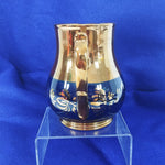 Load image into Gallery viewer, Pitcher Small Lusterware Gold with Blue Band Floral Design Collectible Vintage
