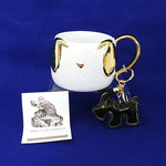 Load image into Gallery viewer, Coffee Tea Mug Dog Puppy Modern Expressions Mug and Keychain Leather Scottie Dog
