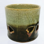 Load image into Gallery viewer, Coffee Cup Tea Cup Somayaki Double Wall Soma Ware Horse Crackle Finish 3.25&quot; H
