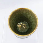 Load image into Gallery viewer, Coffee Cup Tea Cup Somayaki Double Wall Soma Ware Horse Crackle Finish 3.25&quot; H
