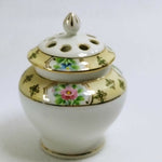 Load image into Gallery viewer, Potpourri Jar Incense Stick Holder Hand Painted Floral Design
