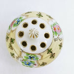 Load image into Gallery viewer, Potpourri Jar Incense Stick Holder Hand Painted Floral Design
