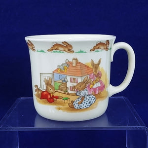 Royal Doulton Bunnykins Child's Mug "Doll's House" Pattern Coffee Tea Cup Vtg