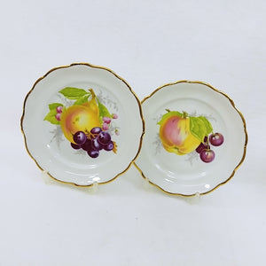 Haviland Plates Fruit Theme Gold Trim Scalloped Edges Porcelain Bavaria Germany