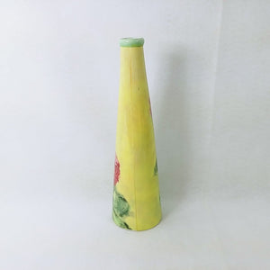 Vase Artist Carol Rowan Geraniums Collection Enesco Group Ceramic 12"