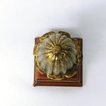 Load image into Gallery viewer, Decorative Finial on Square Base Brown Gold Vintage Home Decor 10&quot;
