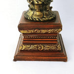 Load image into Gallery viewer, Decorative Finial on Square Base Brown Gold Vintage Home Decor 10&quot;

