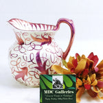 Load image into Gallery viewer, Wedgwood Creamer Pitcher  Purple Leaves Scroll Design Signed Numbered 4&quot;
