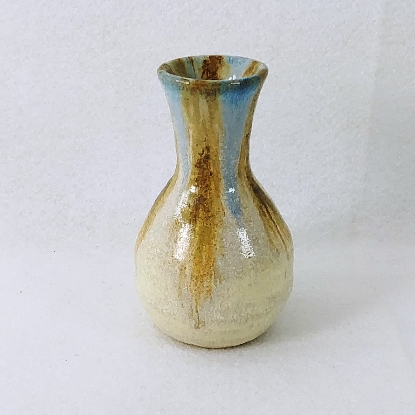 Pottery Vase Bud Vase Hand Made Artisan Signed Collectible Home Decor 5.5"