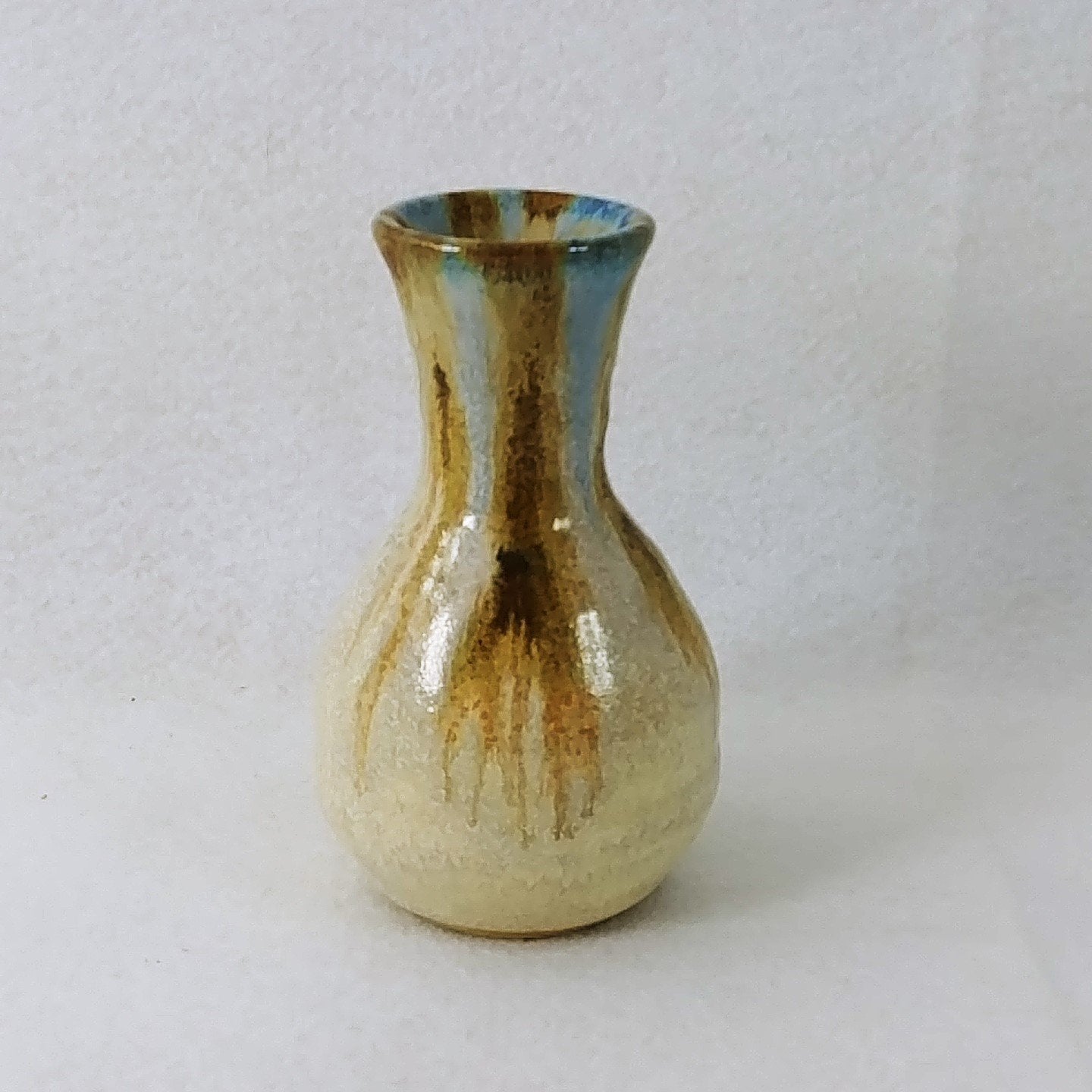 Pottery Vase Bud Vase Hand Made Artisan Signed Collectible Home Decor 5.5"