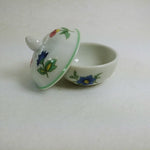 Load image into Gallery viewer, Jewelry Ring Trinket Porcelain Covered Floral Dish Heinrich Germany 2&quot; Dia
