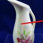 Load image into Gallery viewer, Vase Pitcher Vase Floral Print Iridescent Color Vintage Table Decor 5&quot; H
