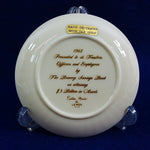 Load image into Gallery viewer, Commemorative Plate The Bowery Savings Bank 1968 Custom Made by Lenox 4.25&quot;
