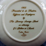 Load image into Gallery viewer, Commemorative Plate The Bowery Savings Bank 1968 Custom Made by Lenox 4.25&quot;
