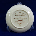 Load image into Gallery viewer, Commemorative Plate Bowery Savings Bank 1963 Custom Made by Lenox 4.25&quot;
