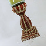 Load image into Gallery viewer, Candle Holder Distressed Faux Finish Glass Holder Farmhouse Shabby Chic Decor
