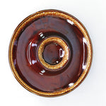 Load image into Gallery viewer, Chip Dip Vegetable Bowl Kathy Kale USA Pottery Chocolate Brown Vintage 11.5&quot; Dia
