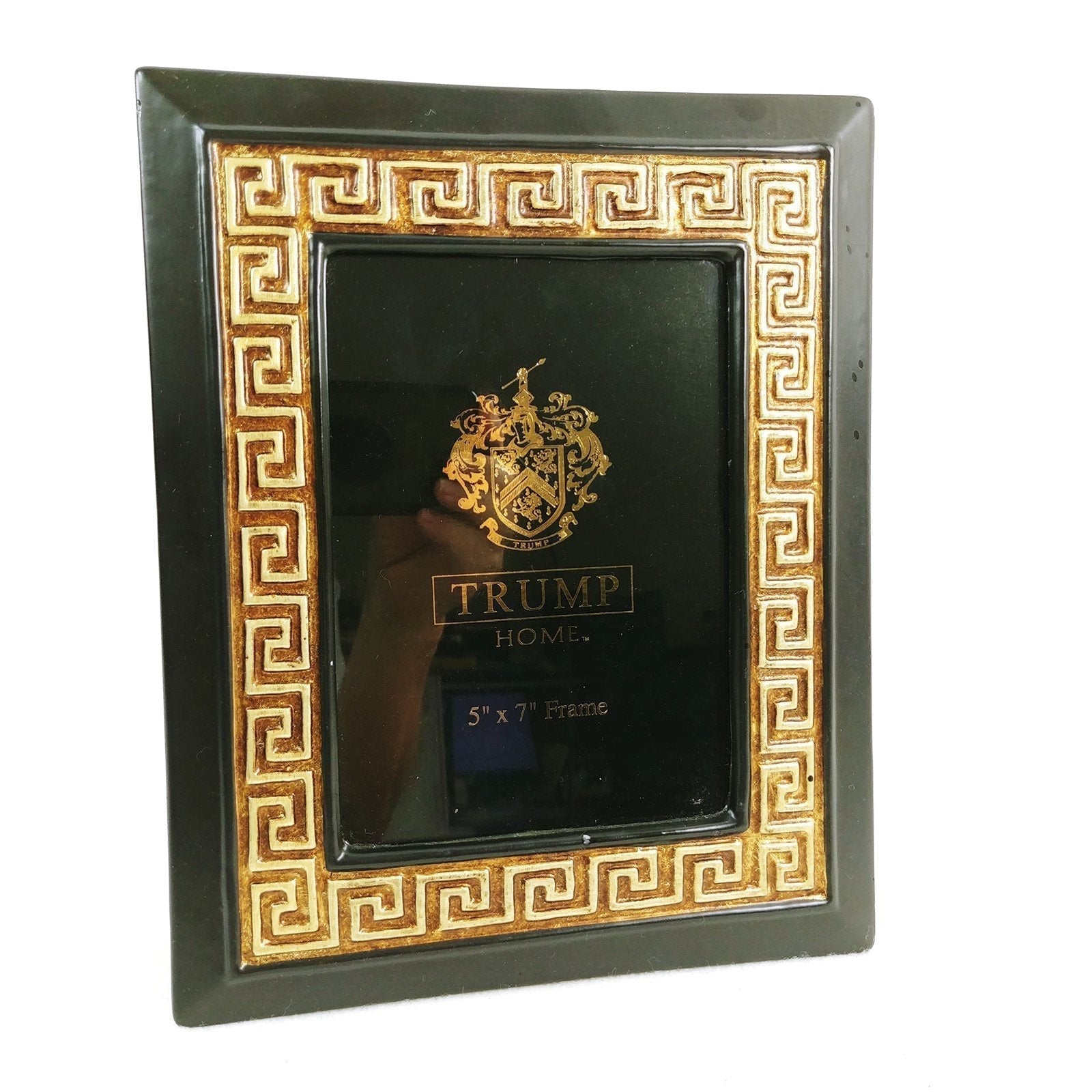 Picture Frame Trump Home Logo Raised Geometric Aztec Design Holds 5" by 7" Photo