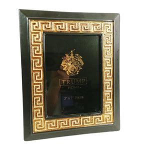 Picture Frame Trump Home Logo Raised Geometric Aztec Design Holds 5" by 7" Photo