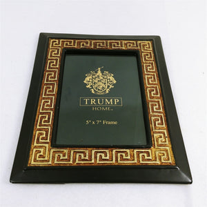 Picture Frame Trump Home Logo Raised Geometric Aztec Design Holds 5" by 7" Photo