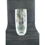 Load image into Gallery viewer, Vase Cylinder Clear Crystal Hand Etched Floral Design Vintage 10.75&quot;
