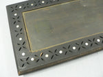 Load image into Gallery viewer, Vintage Handmade Serving Tray wooden &amp; metal Insert Cut Out Detailing
