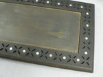 Load image into Gallery viewer, Vintage Handmade Serving Tray wooden &amp; metal Insert Cut Out Detailing
