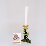 Load image into Gallery viewer, Olivia Riegel Candle Holder Swarovski Crystal Bejeweled Lily Pad Frog Flower Vtg
