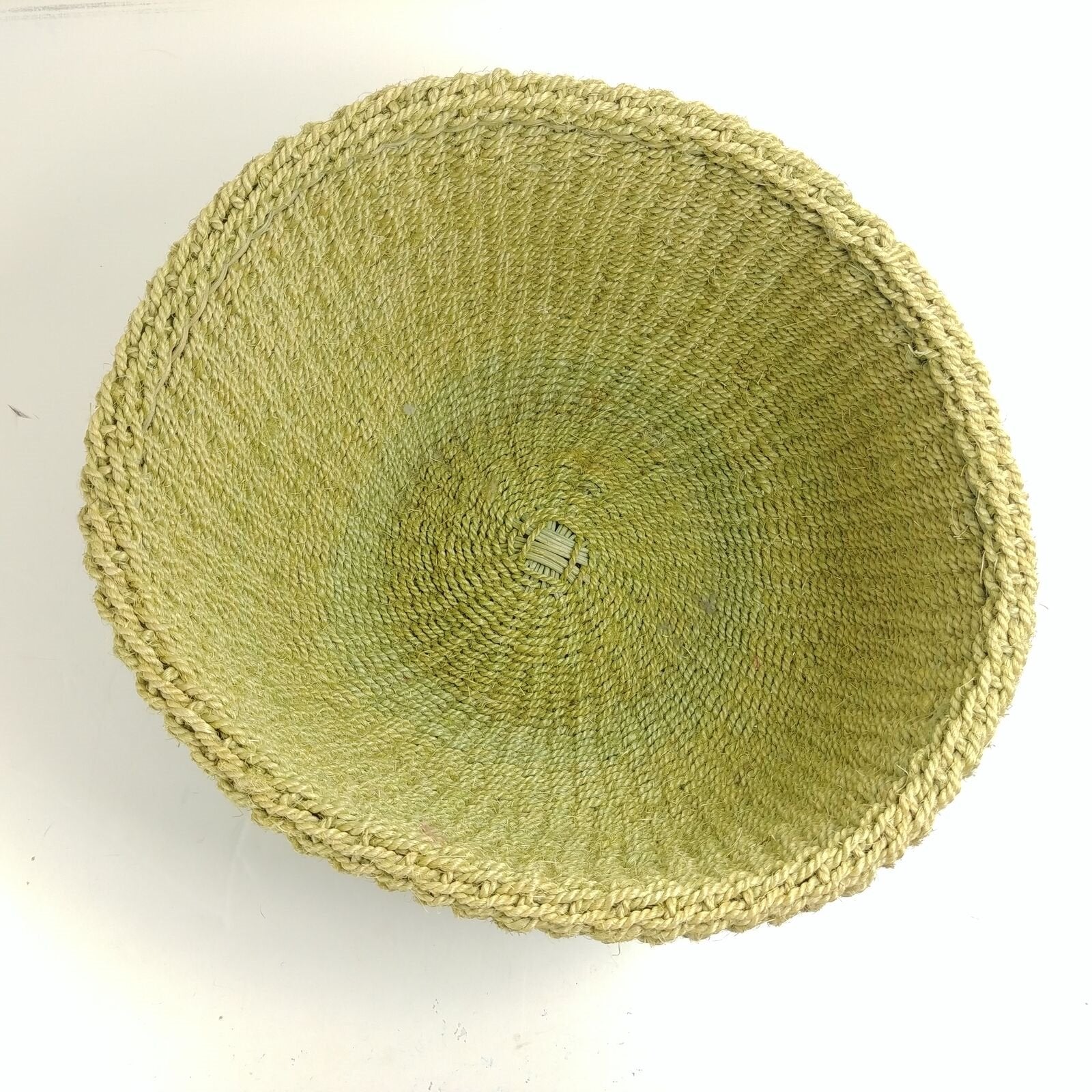 Basket Floppy Flexible Thin Rope and Reed Construction Rolled Edge