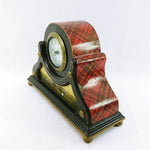 Load image into Gallery viewer, Clock Mantle Tabletop Plaid Golf Theme Wood Vintage Golfer&#39;s Gift Decor
