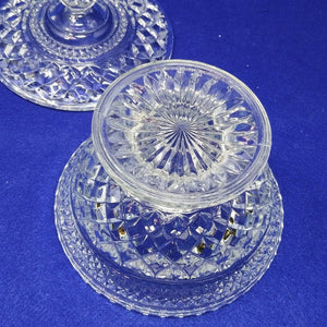 Candy Dish with Lid Glass Anchor Hocking Wexford Pattern Decorative Home Decor