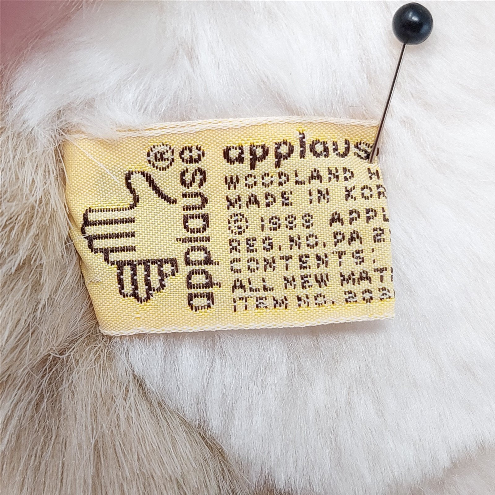 Bunny Rabbit Floppy Ears Stuffed Plush Toy by Applause 1988 Original Tag