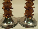 Load image into Gallery viewer, Artistic Sculptural designer candle holders Acrylic and metal
